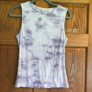 Purple Tie-Dye Sleeveless Top